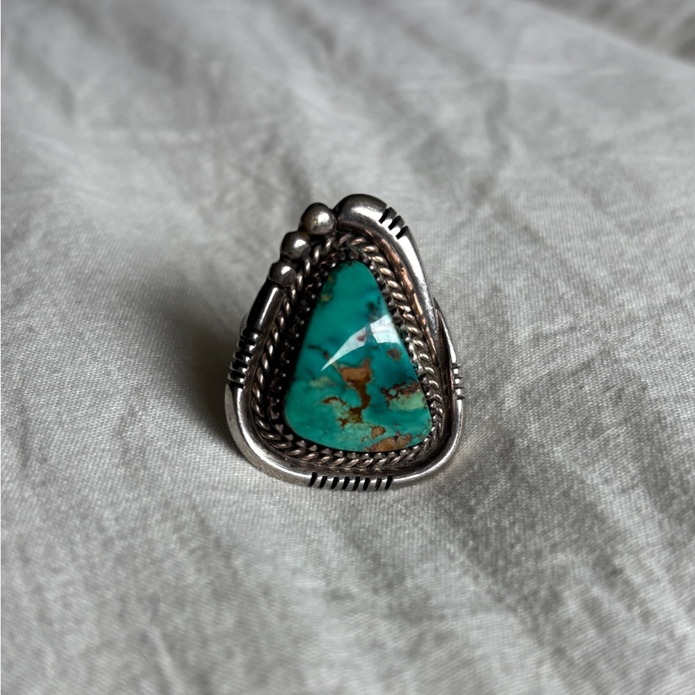 Turquoise and Silver Women's Ring